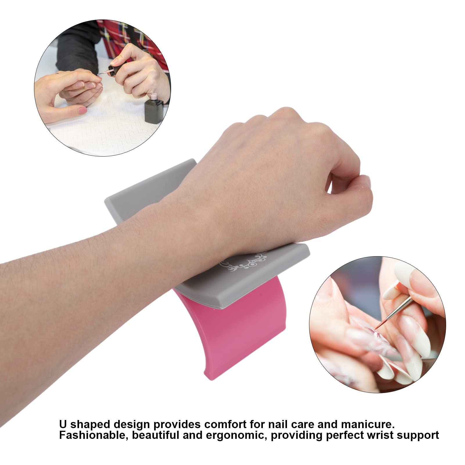 **Soft Silicone U-Shaped Nail Arm Rest Cushion – Hand Pillow Holder for Manicure & Nail Art – Perfect for Salon, Home, and Professional Nail Technicians**