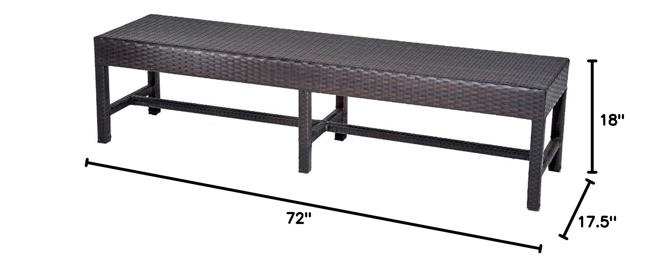 TK Classics Barbados Outdoor Patio Furniture Set - Espresso Brown Wicker Sofa & Lounge Chairs - Weather-Resistant for Backyard, Garden, Poolside & Deck Relaxation