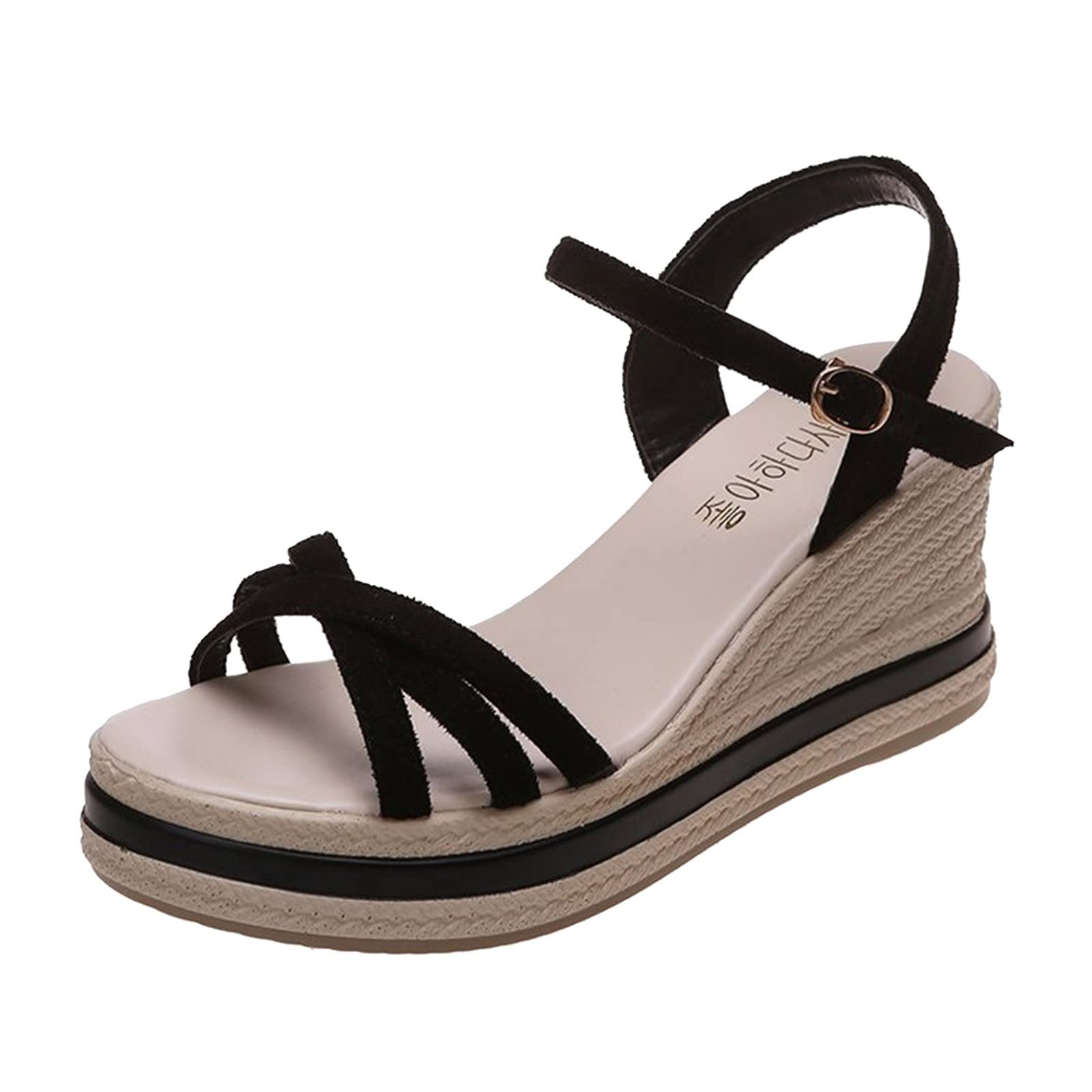 Women's Casual Summer Wedge Sandals with Heels - Comfortable Dressy Shoes for Women, Size 10 | Perfect for Beach, Wedding & Outdoor Parties