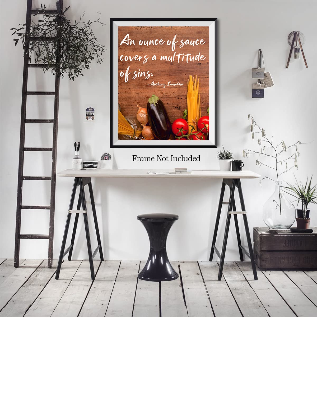 Anthony Bourdain Kitchen Wall Art - Chef Decor Poster 32x40 for Home & Restaurant