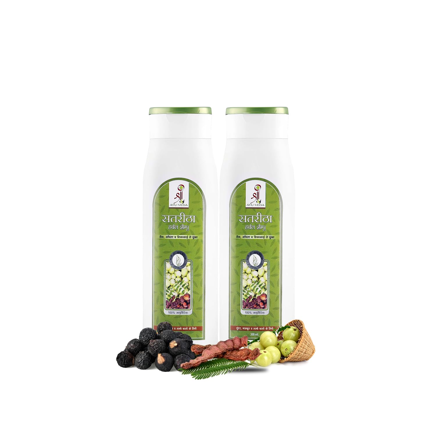 **LABOLIA Ayu-Veda Satreetha Herbal Shampoo for Strong Hair 300ml + 100ml | Controls Hair Fall & Repairs Damaged Hair | Suitable for All Hair Types | Light Brown, Mild Herbal Scent | Unisex Adults | Perfect for Daily Use & Hair Care Routine**