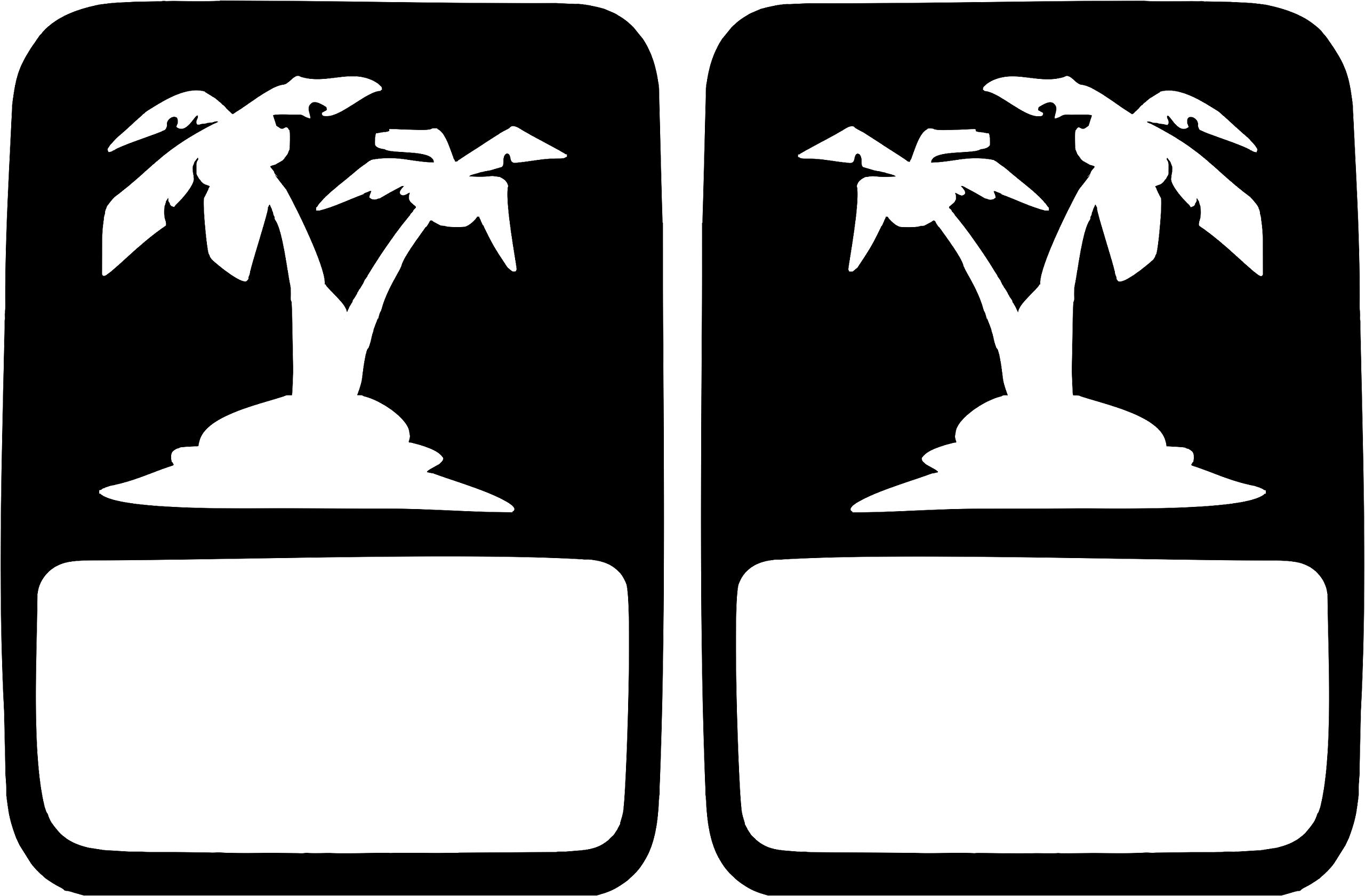 Tropical Palm Tree Tail Light Covers for Jeep Gladiator - Non-LED Replacement Covers - Beach & Summer Style Car Accessories for Off-Road Adventures & Tropical Themed Vehicles