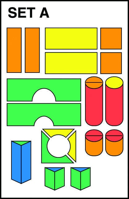 BIG BLOCKS SET A - Large Building Blocks for Kids, STEM Educational Toys for Toddlers - Perfect for Classroom, Playroom & Creative Construction Play