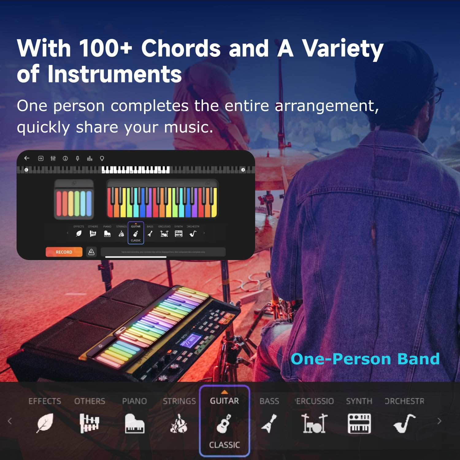 Smart Piano Keyboard with Speaker - 88 Key Electric Keyboard for Beginners, Rainbow Backlit Keys, 256 Tones & 100+ Chords, MIDI Controller with Sustain Pedal Jack - Perfect for Home Learning, Music Production & Live Performances