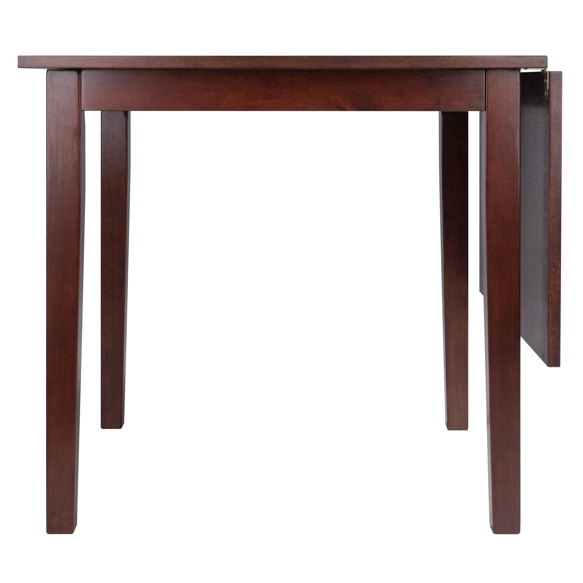Winsome Wood Perrone 3-Piece Drop Leaf Dining Set with 2 Ladderback Chairs - Space Saving Kitchen Table for Small Apartments & Breakfast Nooks