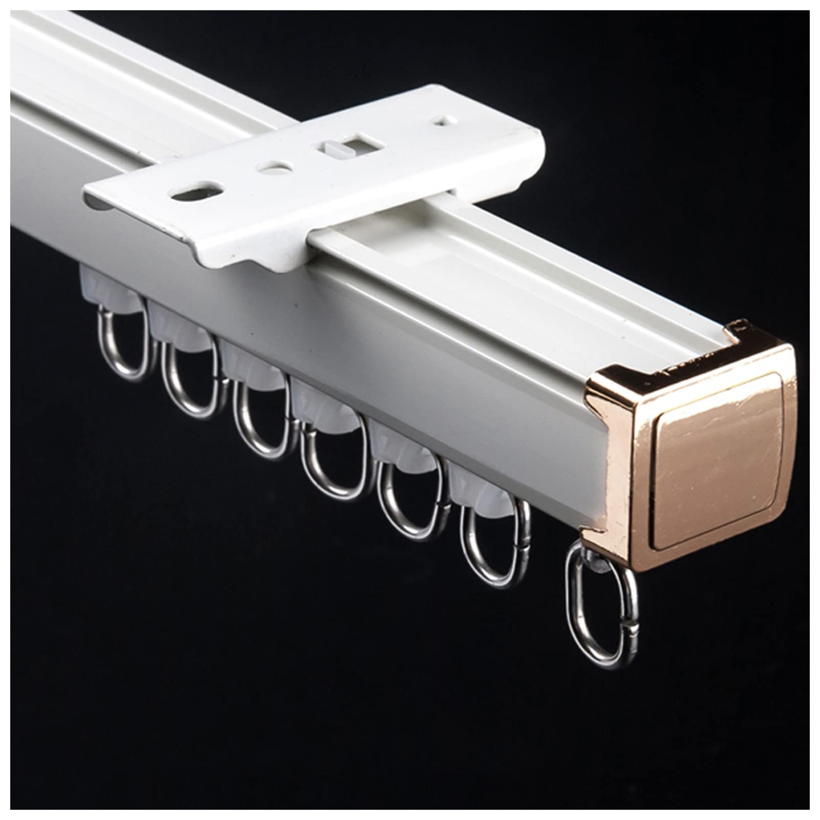 Ceiling Mount Curtain Track System - 3M Sliding Curtain Rod for Room Divider, Privacy Screen in Living Room, Bedroom & Shower | Wall or Drop Ceiling Installation | Durable Aluminum Rail (Silver) - Perfect for Home Office, Studio Apartments & Room Partitioning