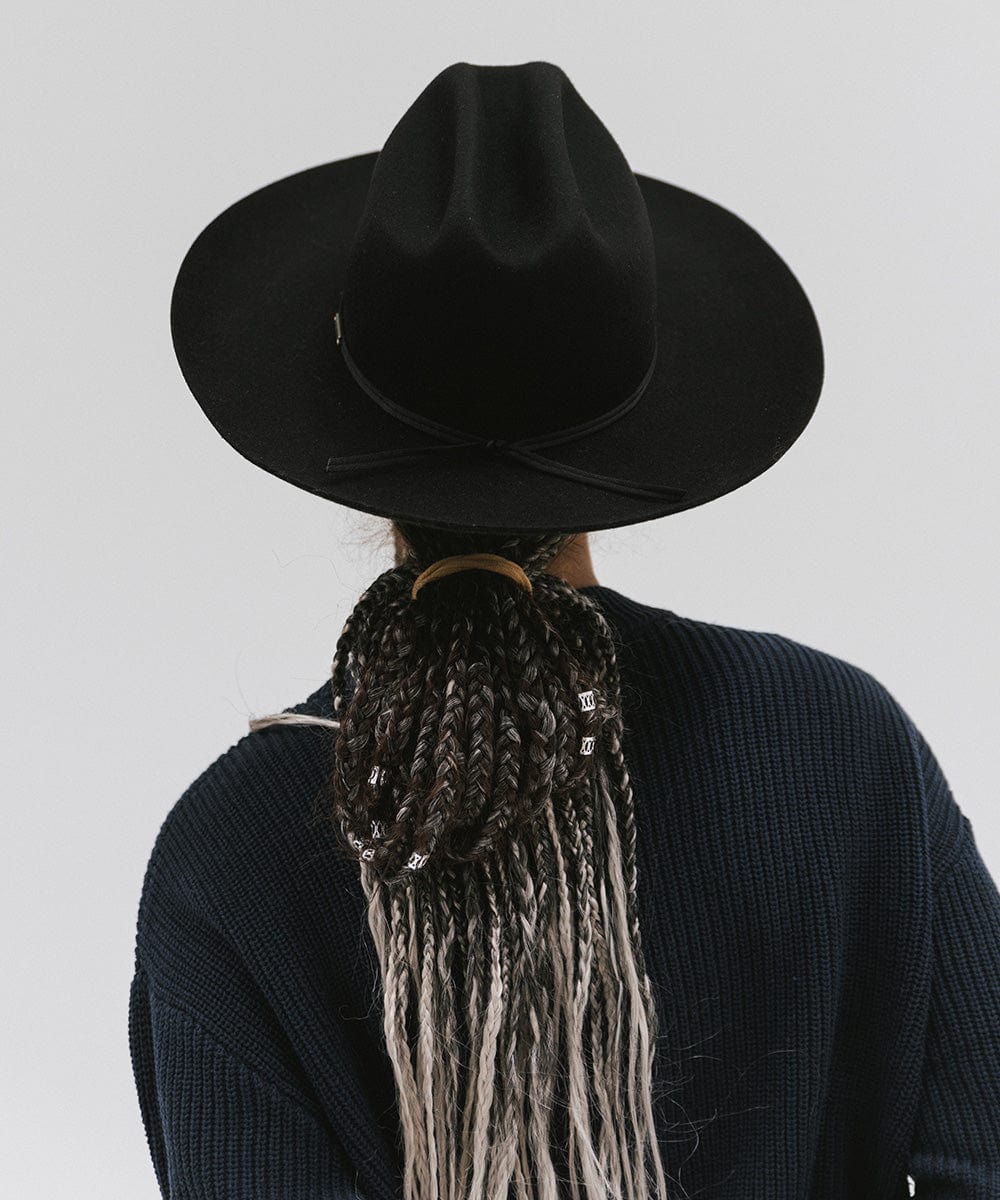 Ezra Western Hat - Black Cowboy Hat for Men & Women | Stylish & Durable | Perfect for Rodeo, Country Music Festivals & Outdoor Adventures