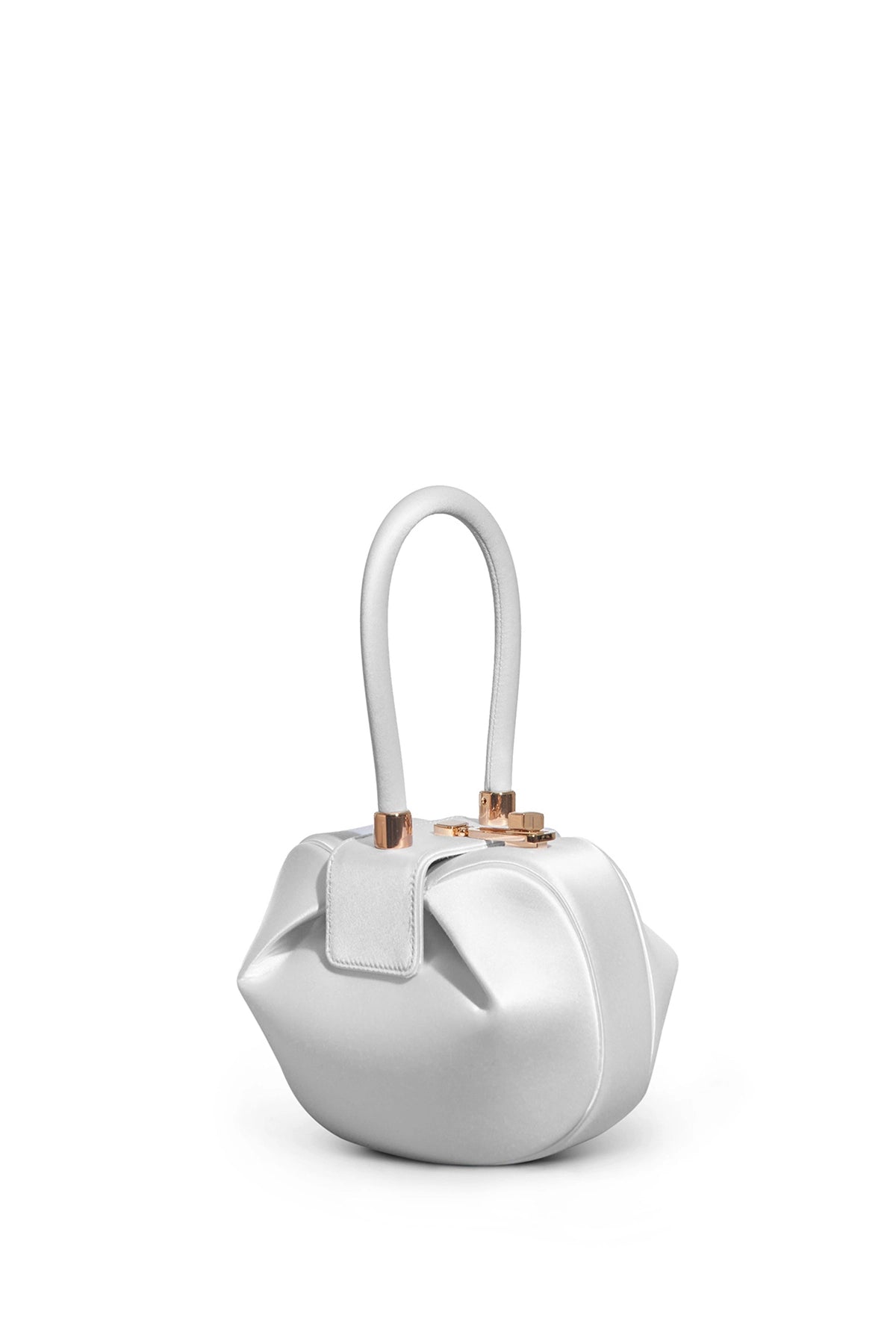 Ivory Satin Demi Bag - Elegant Evening Clutch for Women | Perfect for Weddings, Parties & Special Occasions