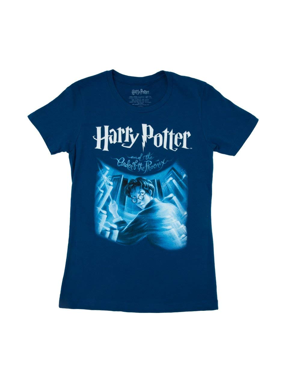 Harry Potter Women's Book-Themed Crew Neck T-Shirt | Officially Licensed Merchandise | Perfect for Potterheads, Cosplay & Casual Wear