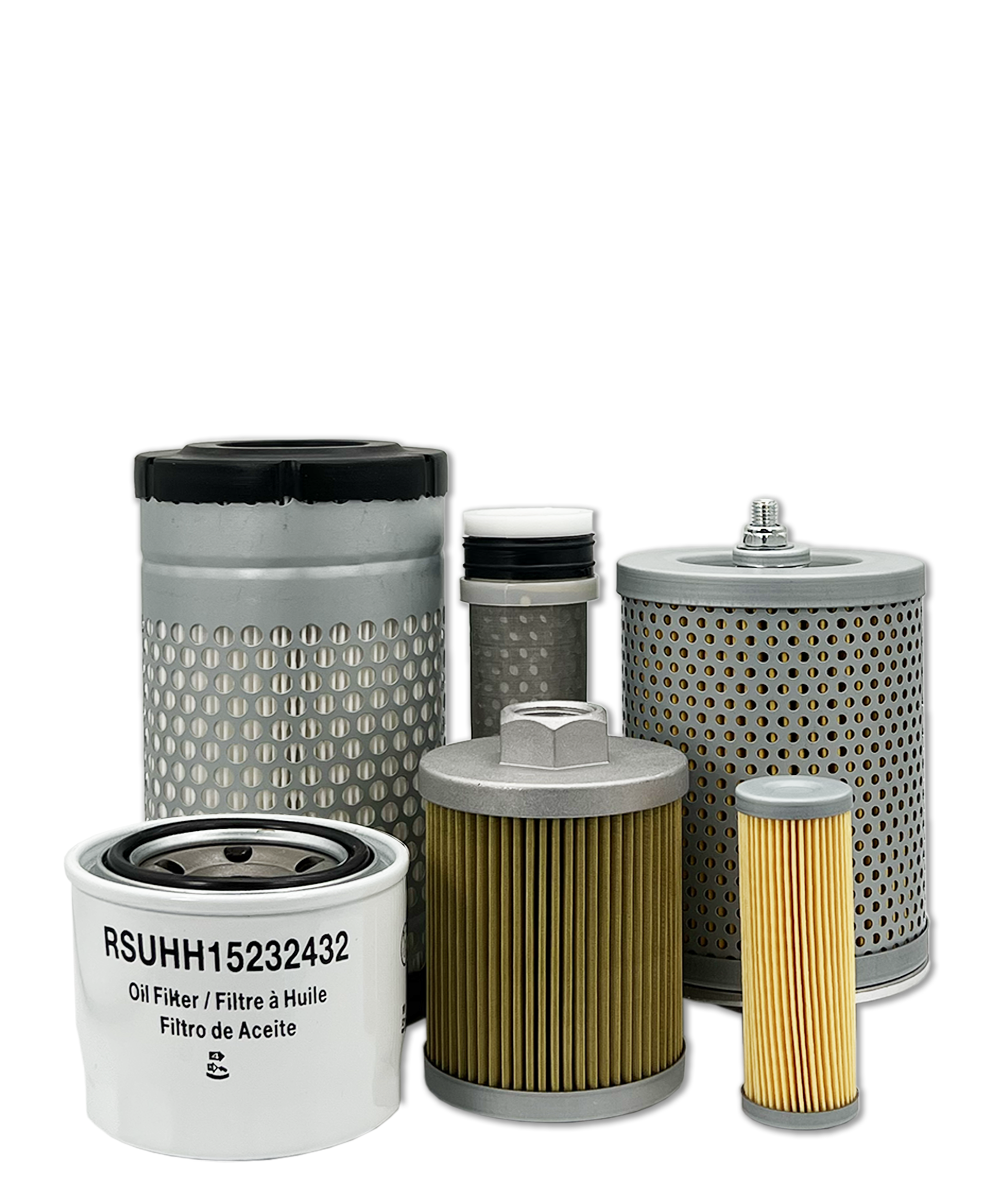 HERO® Maintenance Filter Kit for Kubota K008-3 Excavator - Air, Oil, Fuel & Hydraulic Filters - Replacement Parts for Construction Equipment - Perfect for Digging, Trenching & Landscaping Projects