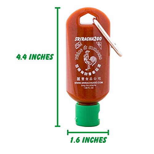 Sriracha Hot Sauce Bottle Keychain 1.7oz (10-Pack) - Miniature Replica for Spicy Food Lovers - Perfect for Backpacks, Key Rings & Gifts for Hot Sauce Enthusiasts