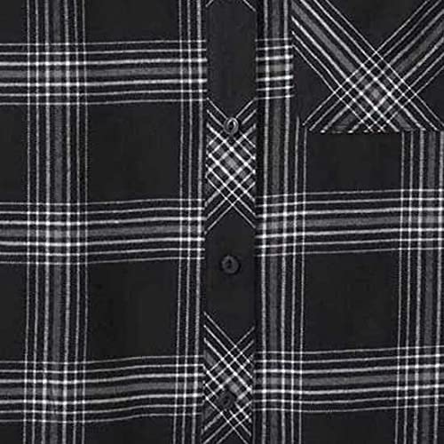 Outdoor Research Women's Sandpoint Flannel Shirt - Soft Black & White Plaid Flannel Shirt for Women, Casual Button-Up Shirt for Hiking, Camping & Outdoor Adventures