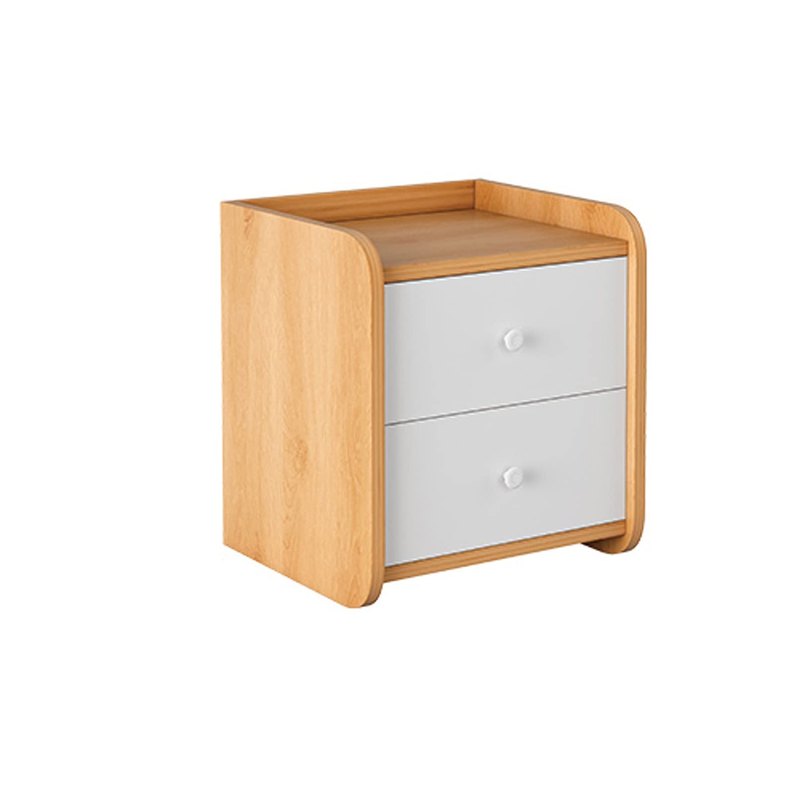 TOMYEUS 2-Tier Nightstand with Drawer - Simple Bedside Table for Bedroom, Dresser Storage Cabinet, Small Side Table - Perfect for Home, Office, or Dorm Room Organization