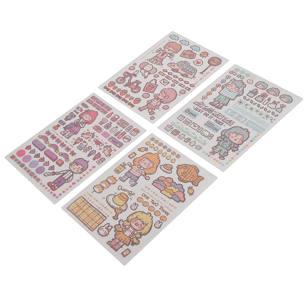 10 Packs Cute Washi Scrapbook Stickers - Decorative Journal Stickers for DIY Scrapbooking, Bullet Journals, Photo Albums & Planner Decorations