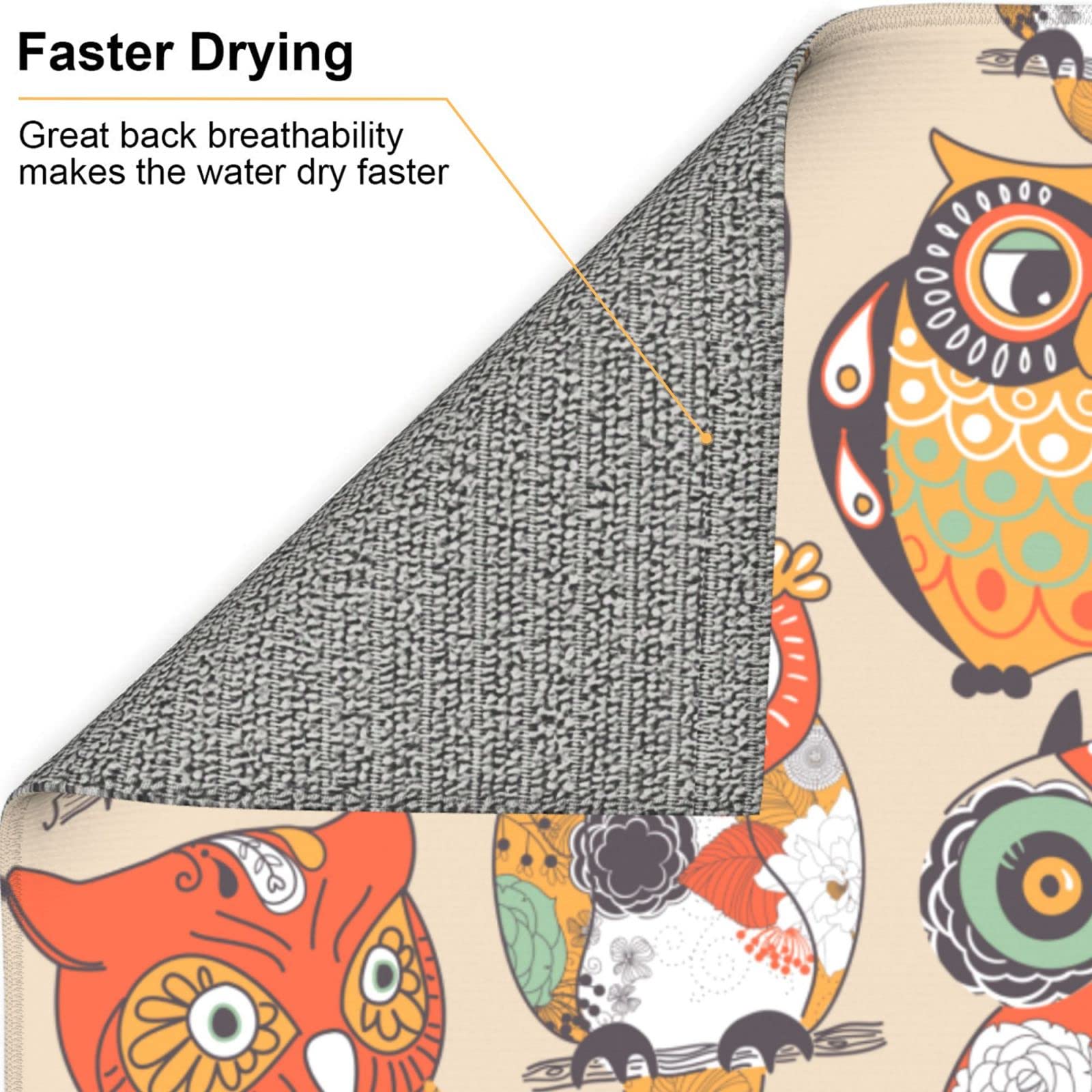 Premium Owl-Shaped Dish Drying Mat - 16