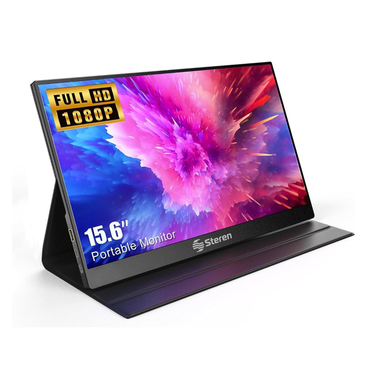 STEREN 16 Inch Portable HDR Monitor for Laptop - Full HD 1080p USB-C HDMI External Display, Ultra Slim Lightweight Second Screen for Work, Gaming & Travel