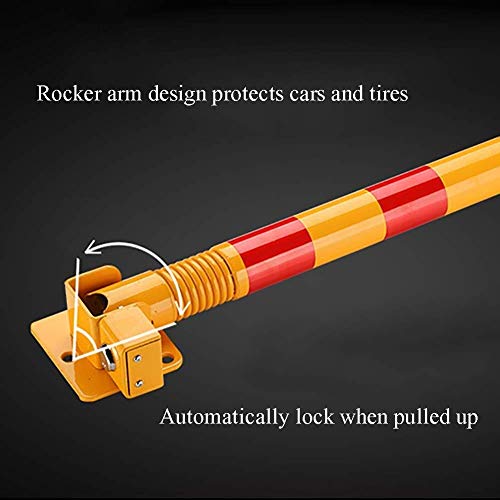 Foldable Parking Barriers with Lock - Heavy Duty Parking Bollards for Driveways, Garages & Parking Lots | Secure & Durable Parking Locks for Vehicle Protection