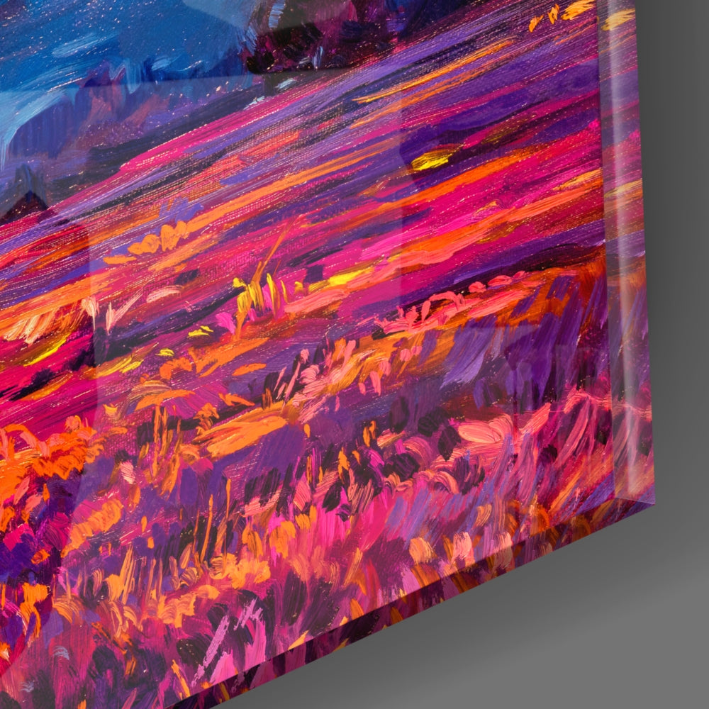 Stunning Sunset Wall Art - Handmade Canvas Painting for Home & Office Decor - Perfect for Living Room, Bedroom, or Gift