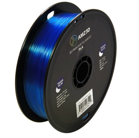 Premium 1.75mm Transparent Blue PLA 3D Printer Filament - 1kg Spool (2.2 lbs) - High Precision +/- 0.03mm - Ideal for 3D Printing, DIY Projects, Prototyping & Creative Models
