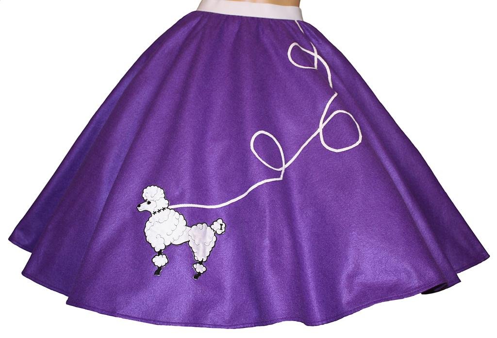 Blue Felt Poodle Skirt for Women - Vintage 50s Style Party Dress