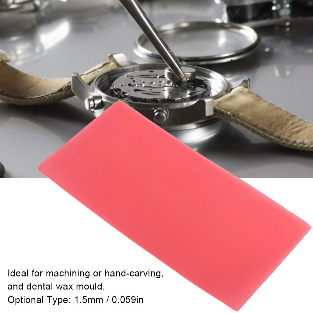 Premium Dental Base Plate Wax Sheets - Red Gum Base Plate Casting Wax for Dentures, Bite Registration & Dental Lab Work - 10Pcs (1.5mm) - Essential Dentist Supply for Prosthetics, Crowns & Orthodontic Procedures