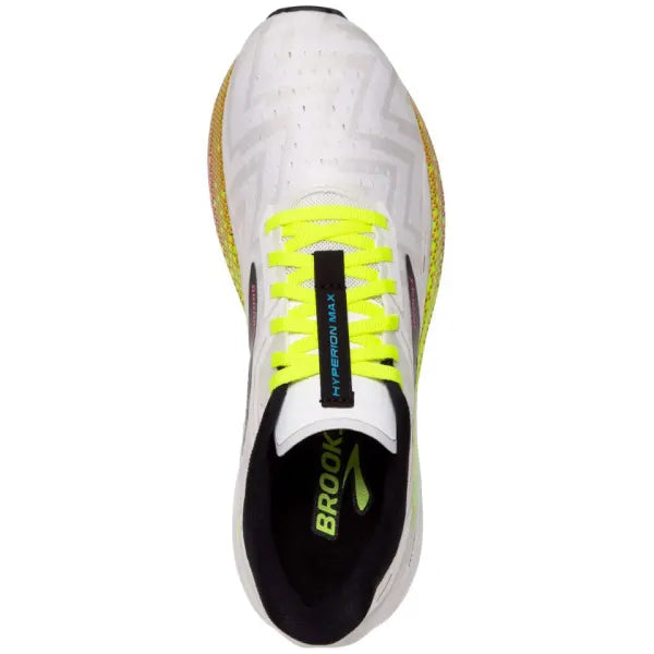 Brooks Men's Hyperion Max Running Shoes - Lightweight & Cushioned for Marathon Training - White/Black/Nightlife - Perfect for Road Running & Long-Distance Jogging