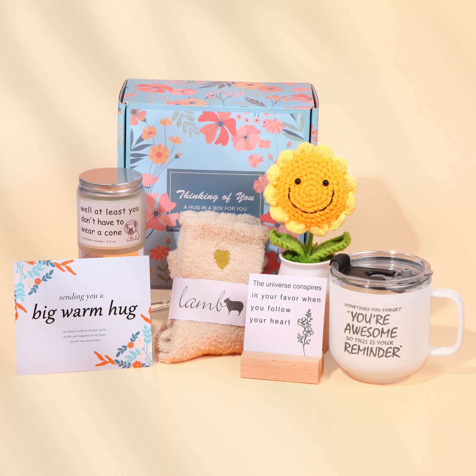 7-Piece Get Well Soon Gift Basket for Women - Thoughtful Recovery Care Package for Surgery, Illness, or Hospital Stay - Perfect for Mom, Teen Girl, Friend, or Loved One - Encouragement Gift Set with Funny & Uplifting Items - Ideal for Cheering Up Sick Friends, Post-Surgery Support, or Hospital Care
