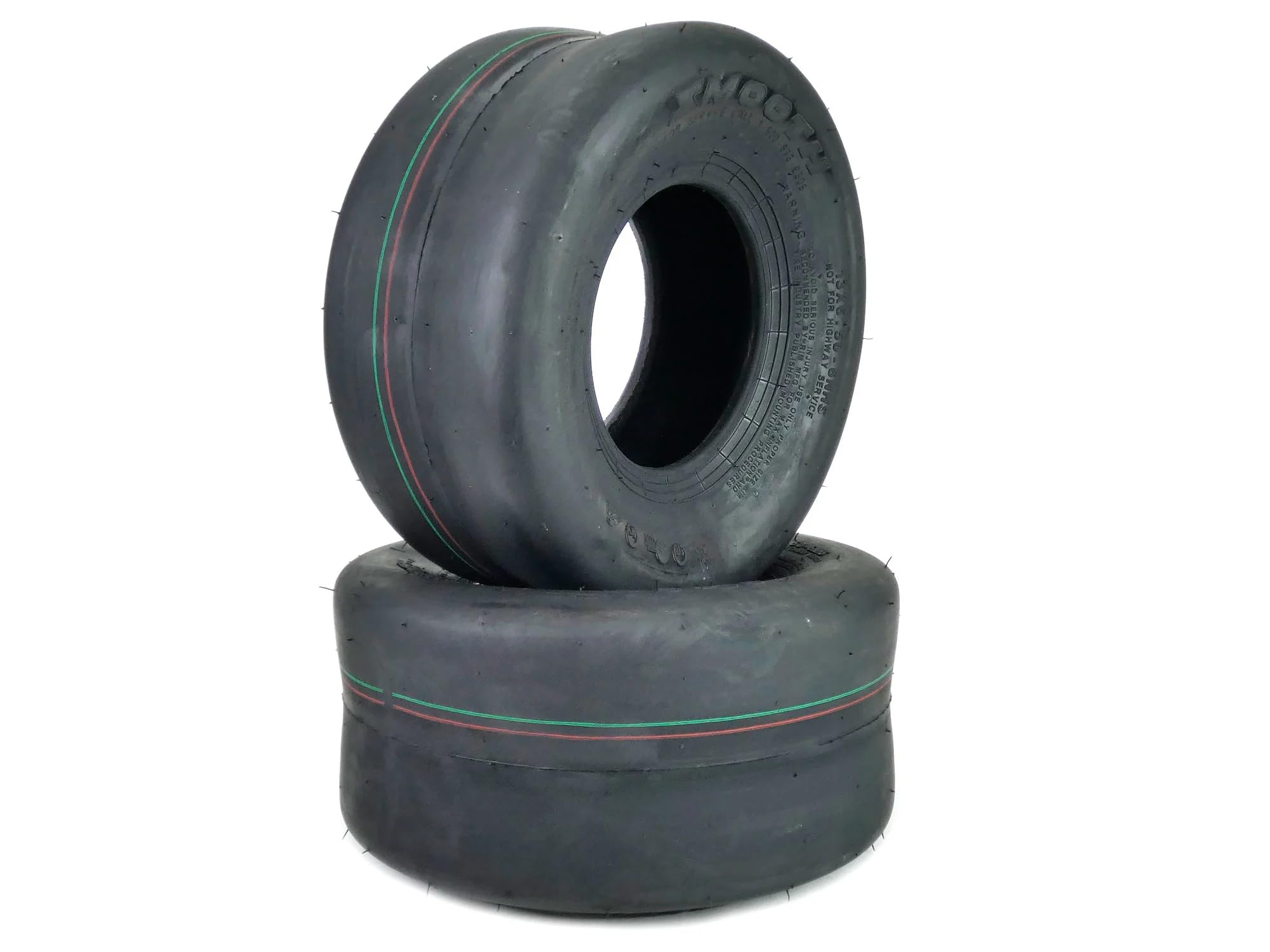 (2) OTR 13x6.50-6 Smooth Tires 4 Ply for Lawn Garden Tractor - Heavy Duty Zero Turn Mower Tires - Perfect for Landscaping, Lawn Care & Commercial Use