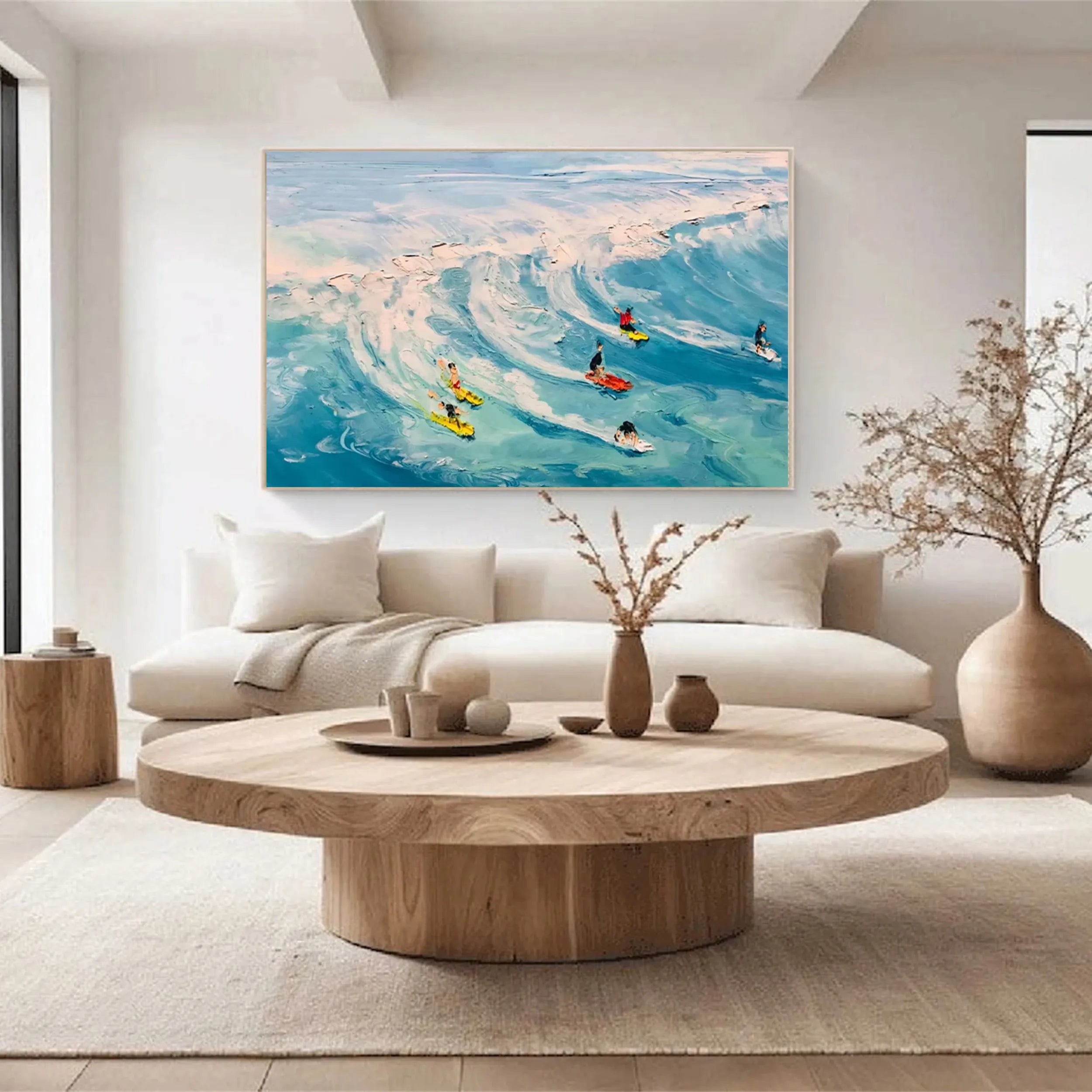 Ocean and Sky Painting #OS133 - Stunning Seascape Wall Art for Home & Office Decor - Perfect for Living Rooms, Bedrooms, and Coastal Themed Spaces