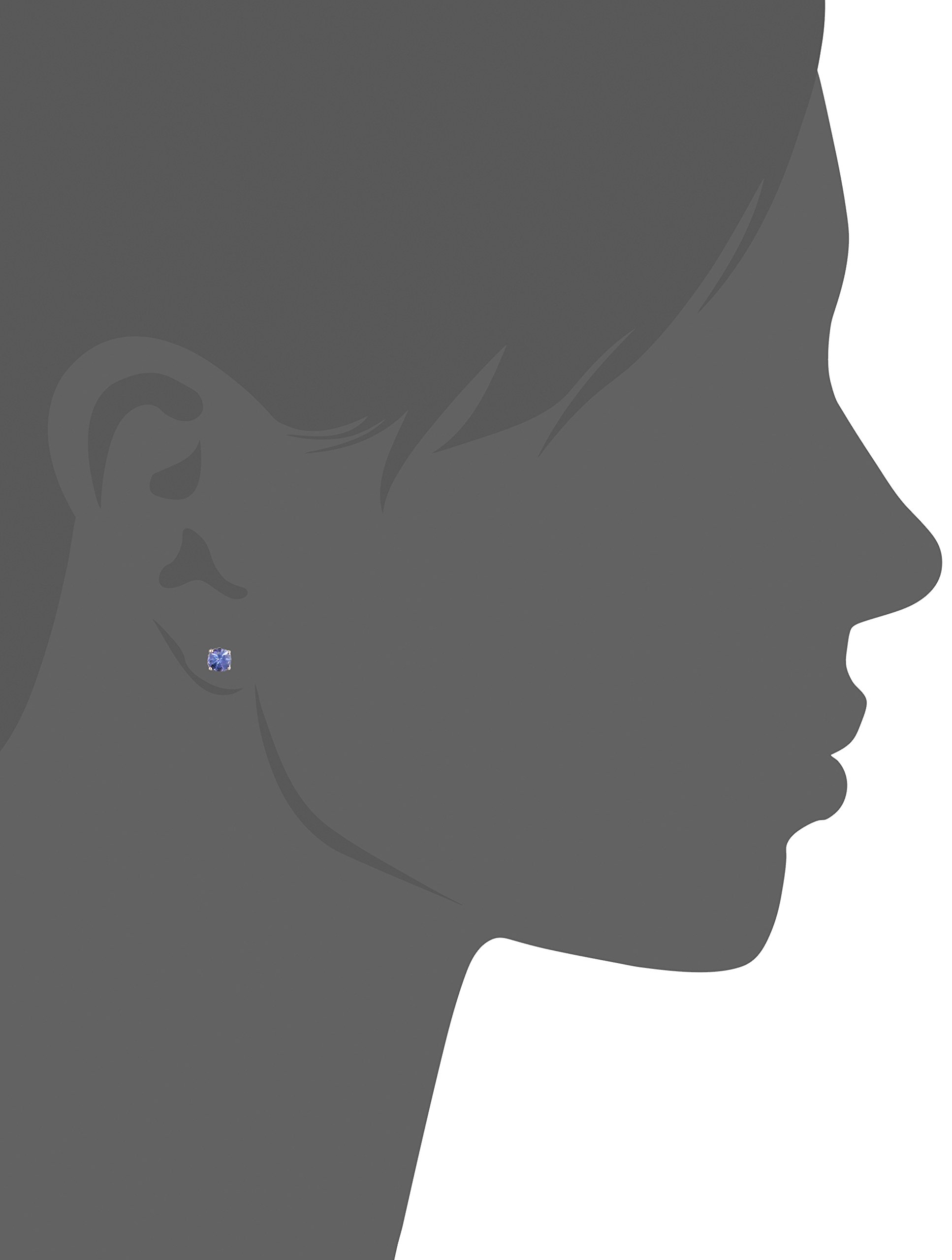 10K Rose Gold Tanzanite Stud Earrings for Women – Genuine Tanzanite Gemstone Jewelry – Elegant Gift for Birthday, Anniversary & Special Occasions