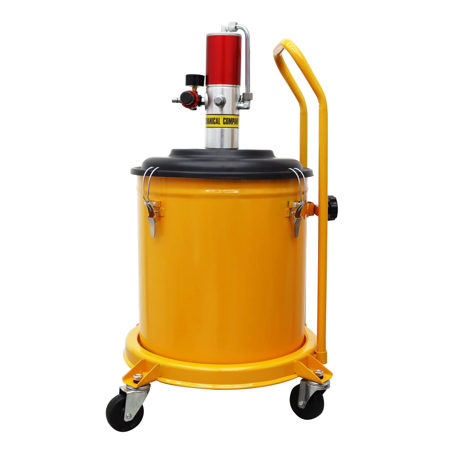 TECHTONGDA 7.5 Gallon Air Pneumatic Grease Pump with Lubricator Gun & Hose - Heavy Duty Compressed Grease Injector for Automotive, Industrial & Farm Equipment Maintenance