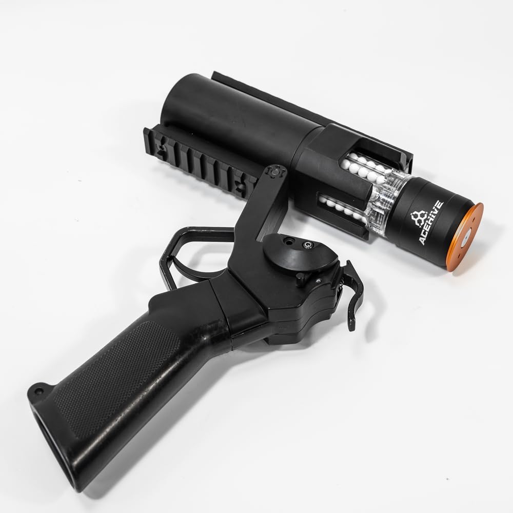 ACETECH 40mm Airsoft Grenade Launcher with Tracer BBS Speed Loader - AceHive Spawner for Tactical Airsoft Games | Outdoor Shooting & Military Simulation Training Accessory