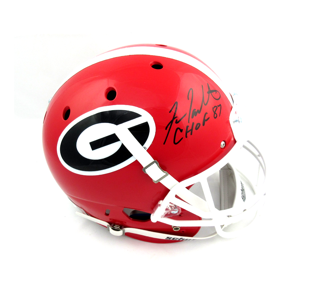 Fran Tarkenton Autographed Georgia Bulldogs Schutt Full Size Football Helmet with CHOF 87 Inscription - Collectible Memorabilia for Fans, Display, and Gifting