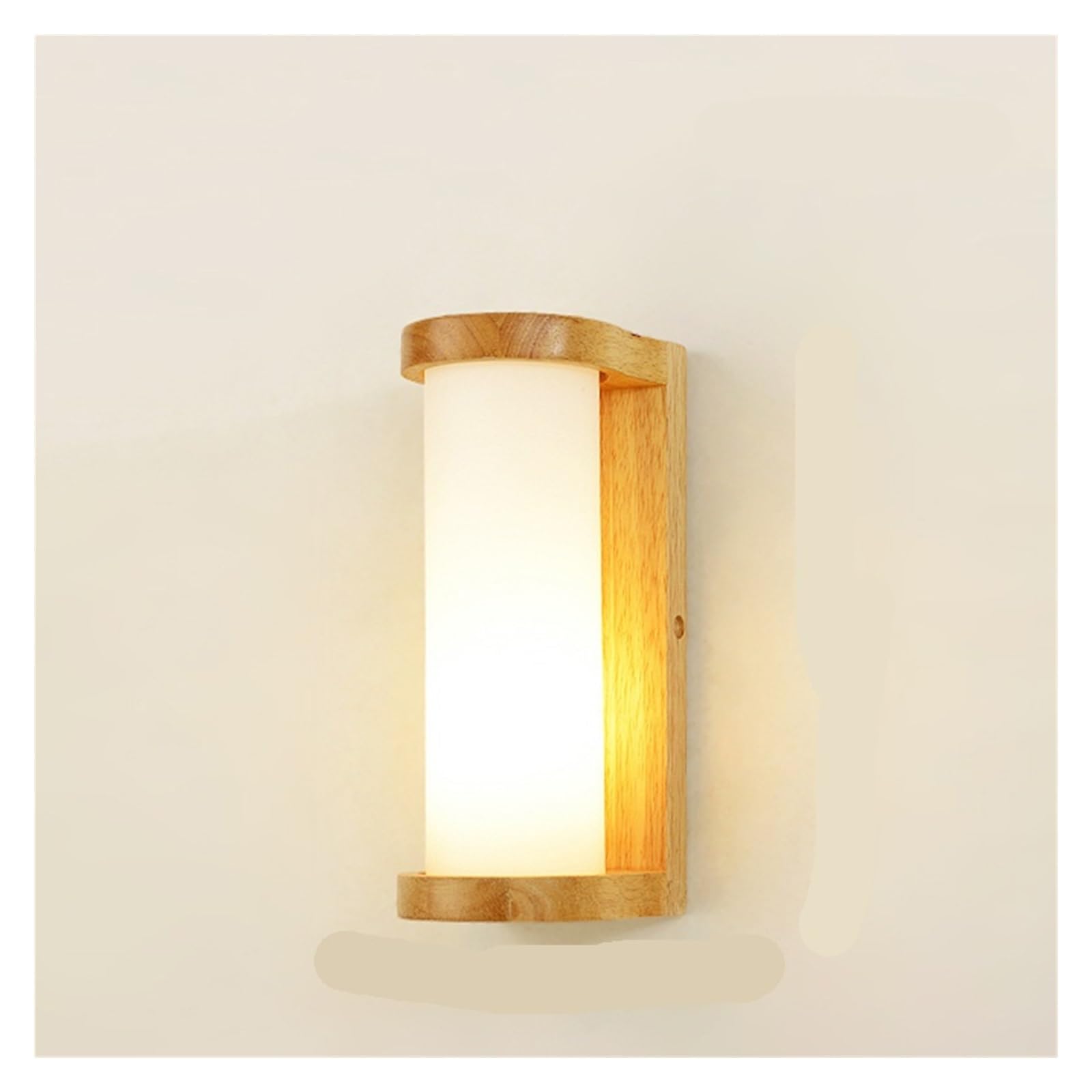 Modern LED Wooden Wall Lamp - Acrylic Bedside Lighting for Living Room, Bedroom, Aisle & Balcony - Creative Glass Wall Light in Warm White - Perfect for Ambient Lighting & Home Decor