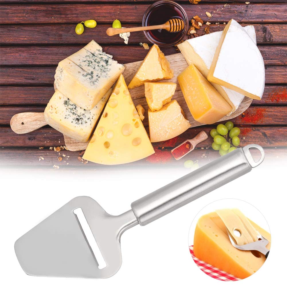 Premium Stainless Steel Cheese Cutter with Long Handle - Cheese Slicer & Planing Tool for Hard Cheeses - Perfect for Kitchen, Charcuterie Boards & Gourmet Cheese Platters