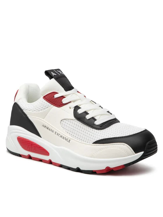 Armani Exchange OP.White Black Sneakers for Men - Casual Fashion Sneakers for Everyday Wear | Perfect for Street Style, Work & Weekend Outfits