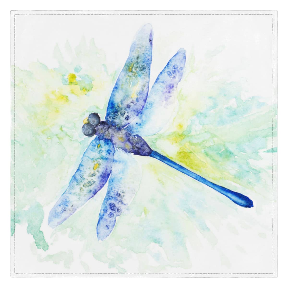 Watercolor Dragonfly Cloth Napkins Set of 6 - 20x20 Inch Reusable Polyester Dinner Napkins for Wedding, Party, Restaurant & Home Dining | Elegant Table Setting & Special Occasion Decor