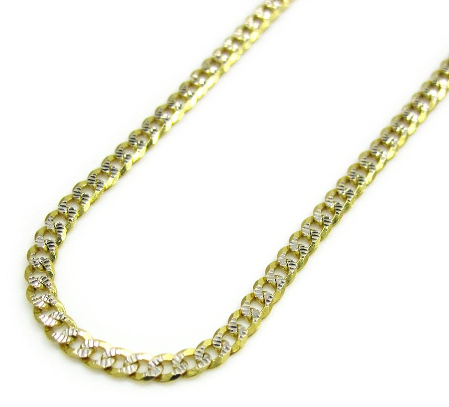 10K Yellow Gold Hollow Pave Cuban Chain Bracelet for Men & Women - 7.5MM Width with Secure Lobster Clasp - Perfect for Everyday Wear, Gifts & Special Occasions