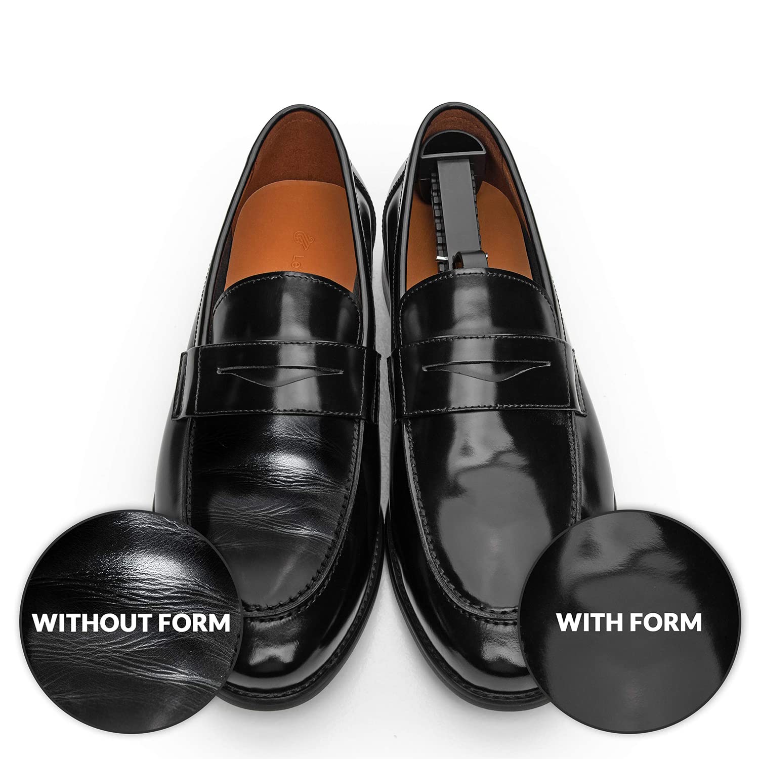 IAN Plastic Shoe Tree Stretchers for Men - Adjustable Length Sneaker Shoe Trees (Size 6-13) | Travel-Friendly Shoe Organizers & Boot Maintainers | Perfect for Dress Shoes, Sneakers & Boot Storage