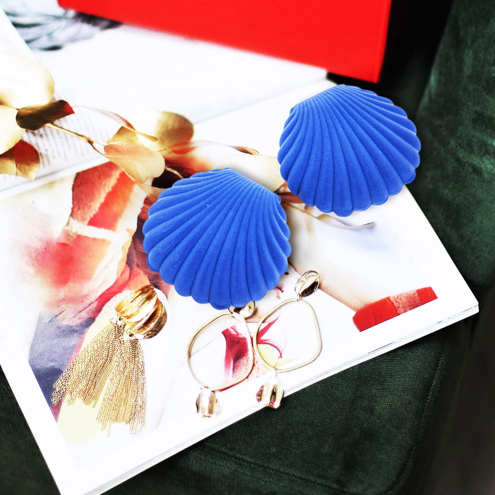 TOPBATHY 2-Piece Shell Jewelry Box Set - Elegant Ring Holder & Trinket Organizer for Earrings, Necklaces & Accessories | Perfect for Bedroom Vanity, Travel & Gift Giving