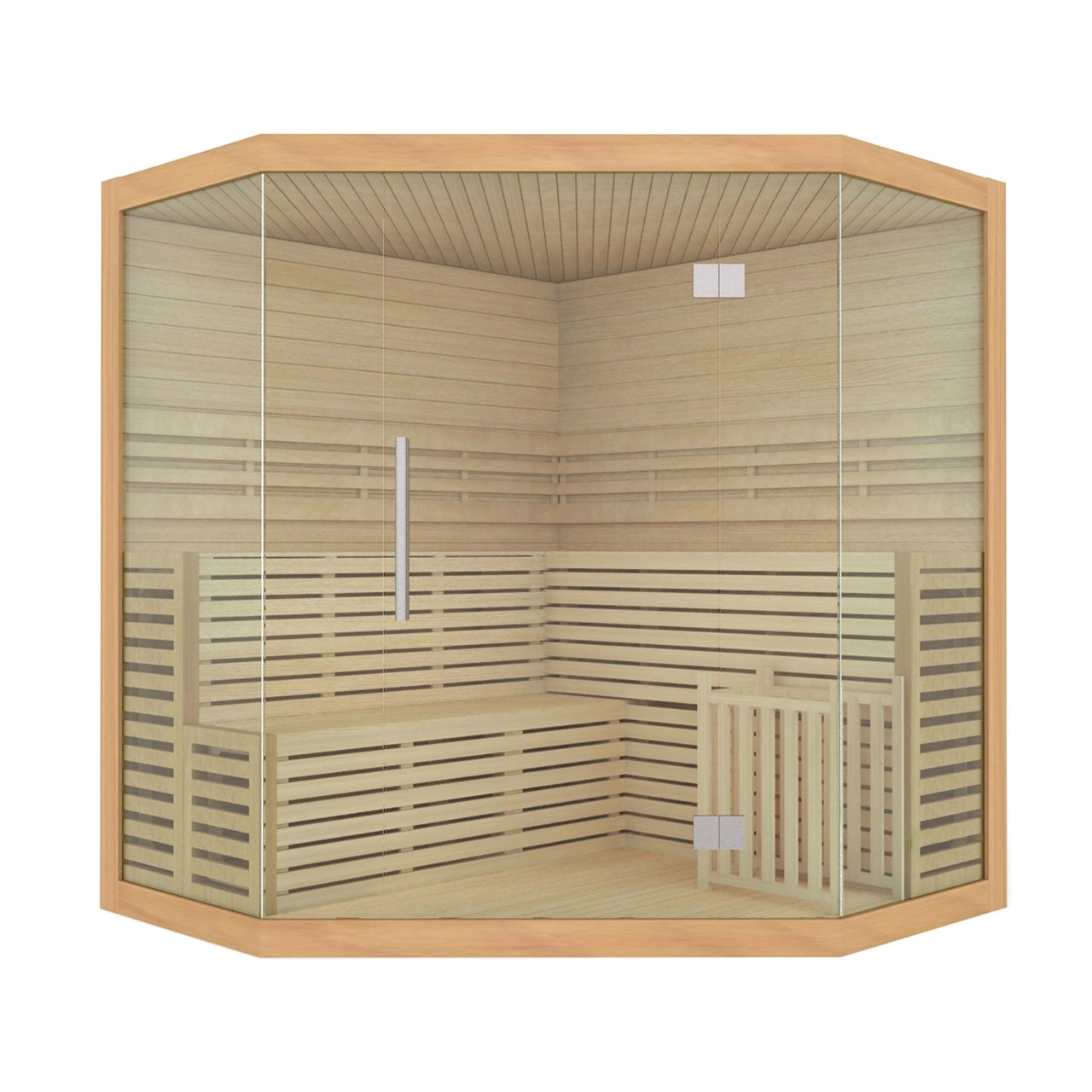 Premium Aleko Canadian Hemlock Indoor Wet & Dry Sauna with LED Lights - 6kW ETL Certified Heater for 5-6 People | Perfect for Home Relaxation, Detox & Muscle Recovery