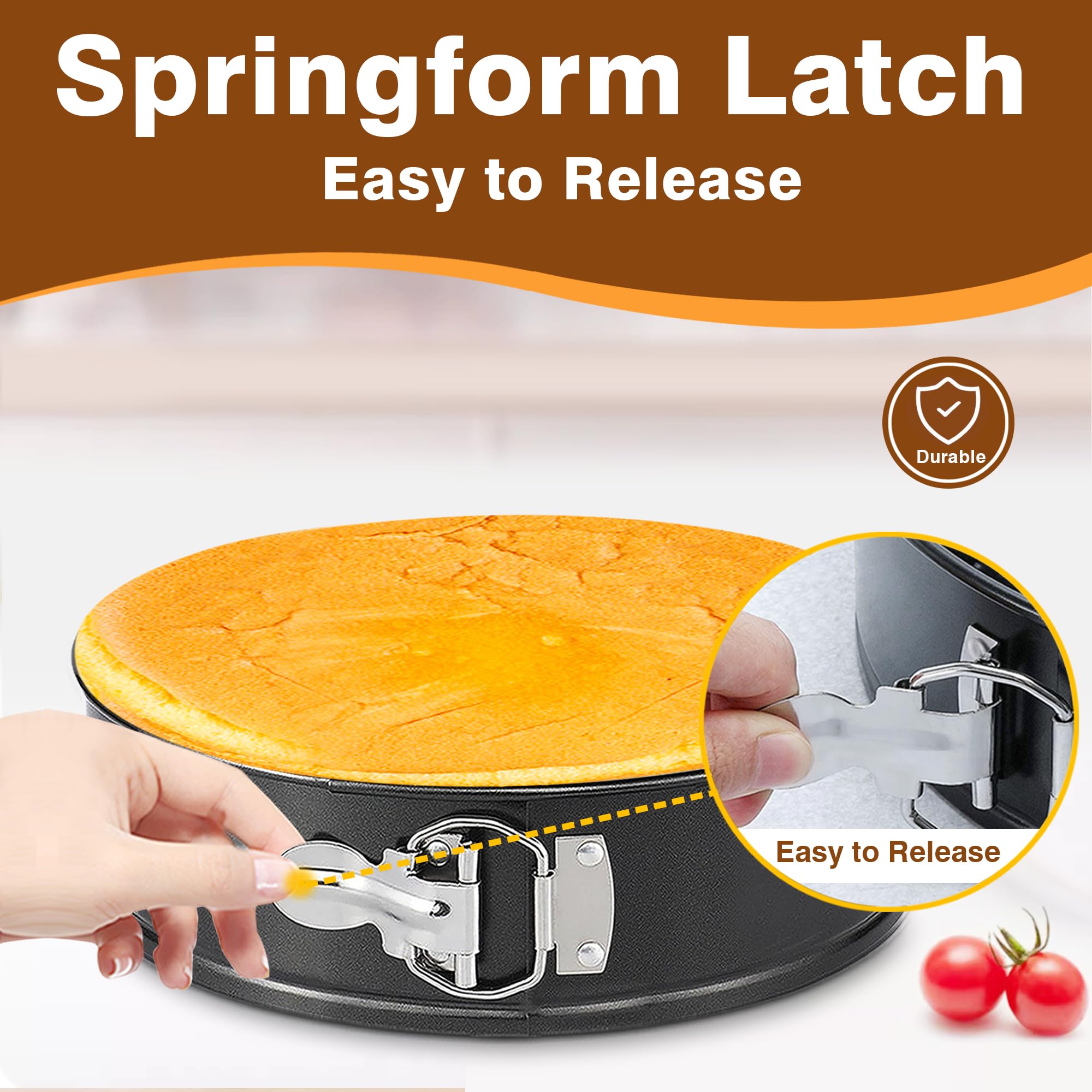 167-Piece Nonstick Springform Pan Set - 6/8/10 Inch Leakproof Round Cake Pans with Removable Bottom & Decorating Tools | Perfect for Cheesecake, Baking, and Party Dessert Preparation