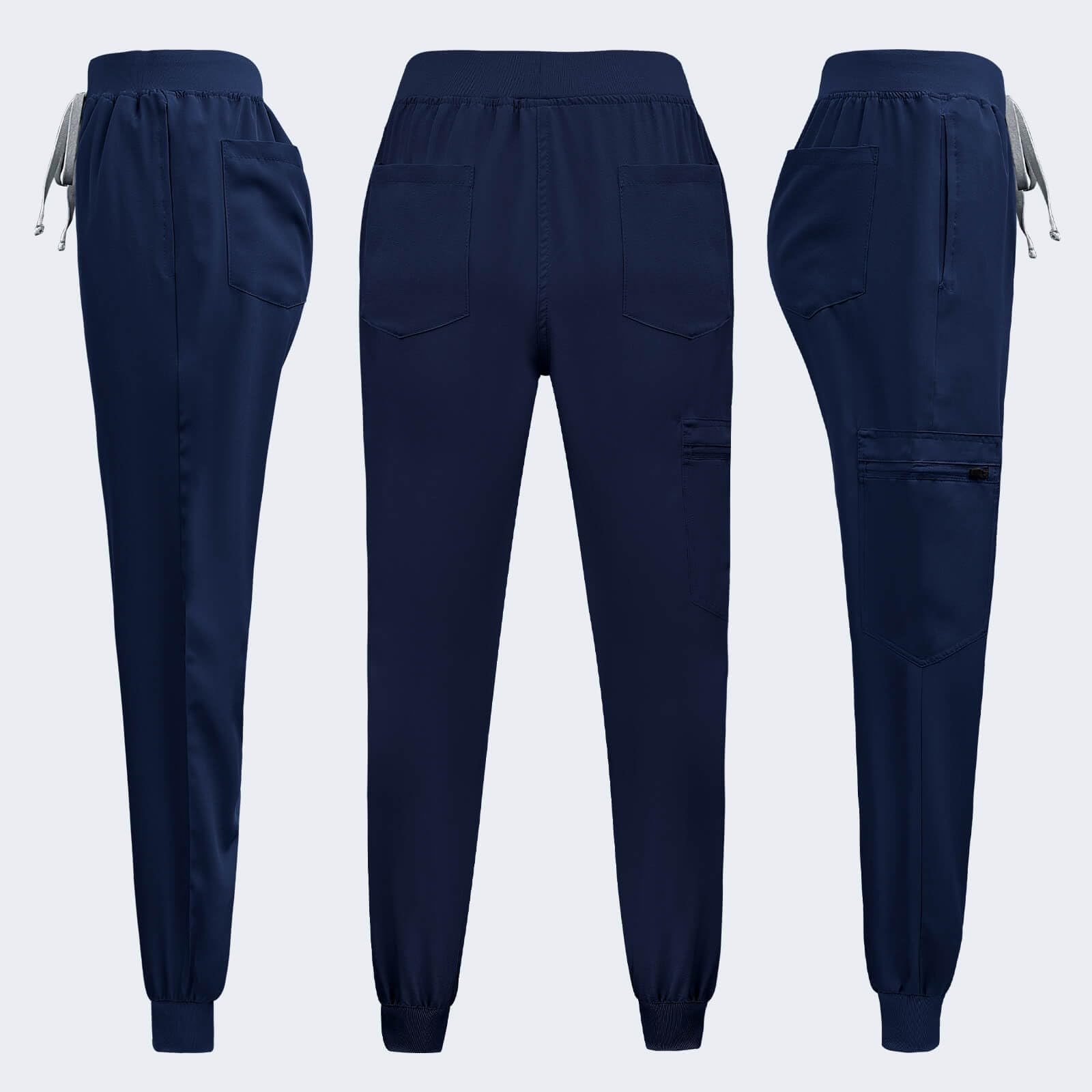 VIAOLI Women's Classic V-Neck Scrub Top & Yoga Jogger Pants Set - Comfortable Medical Nursing Uniform for Healthcare Professionals - Perfect for Hospitals, Clinics and Long Shifts