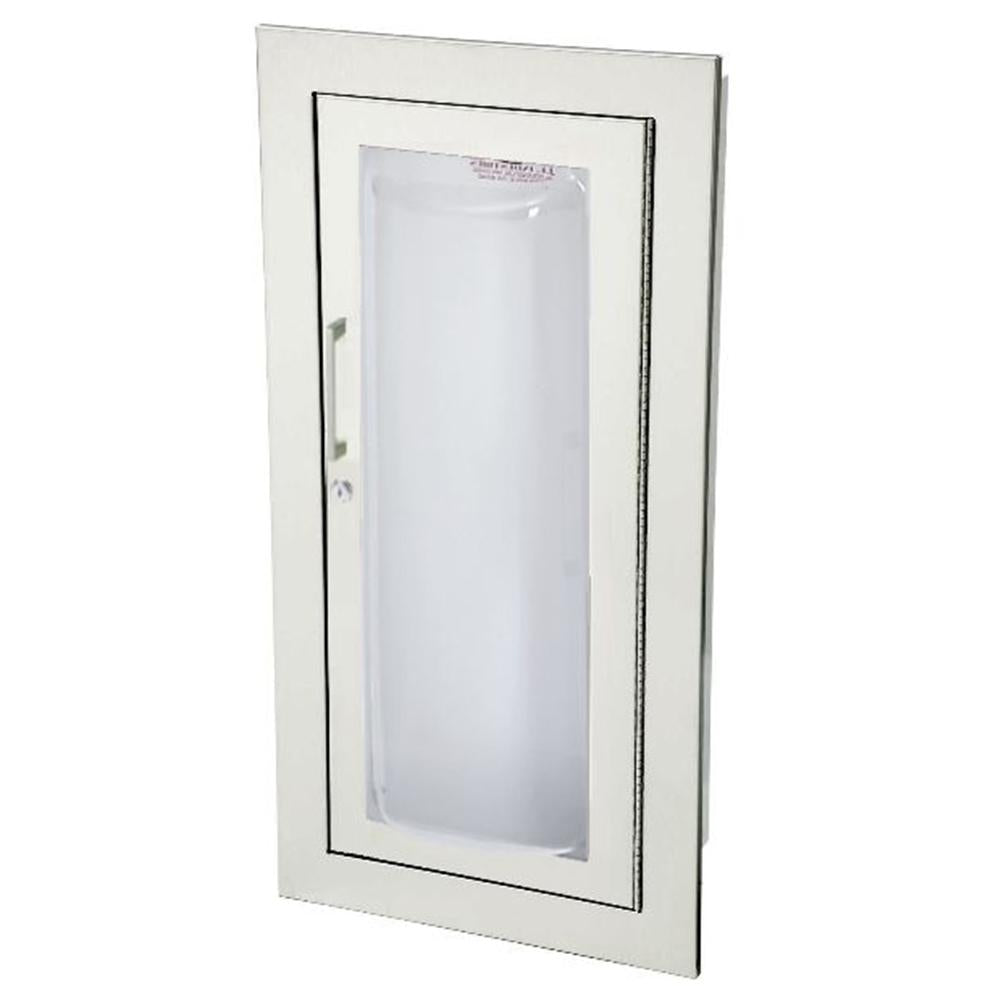 JL Industries 1525G25 Clear VU Fire Extinguisher Cabinet - Transparent Acrylic Full Glazing with Pull Handle & SAF T LOK - Ideal for Offices, Schools, and Commercial Buildings