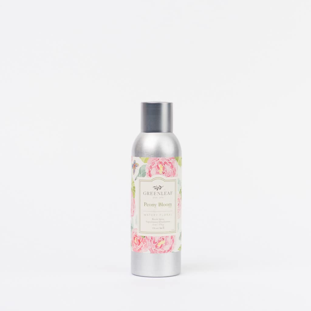 GREENLEAF GIFTS Highly Fragranced Peony Blooms Aerosol Room Freshener Spray - Long Lasting Air Freshener for Home, Office, Bathroom & Car