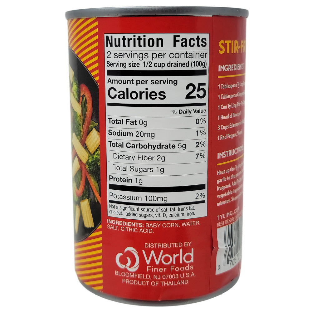 Ty Ling Stir Fry Corn 15oz - Premium Canned Corn for Asian Cooking, Stir Fry, and Healthy Recipes