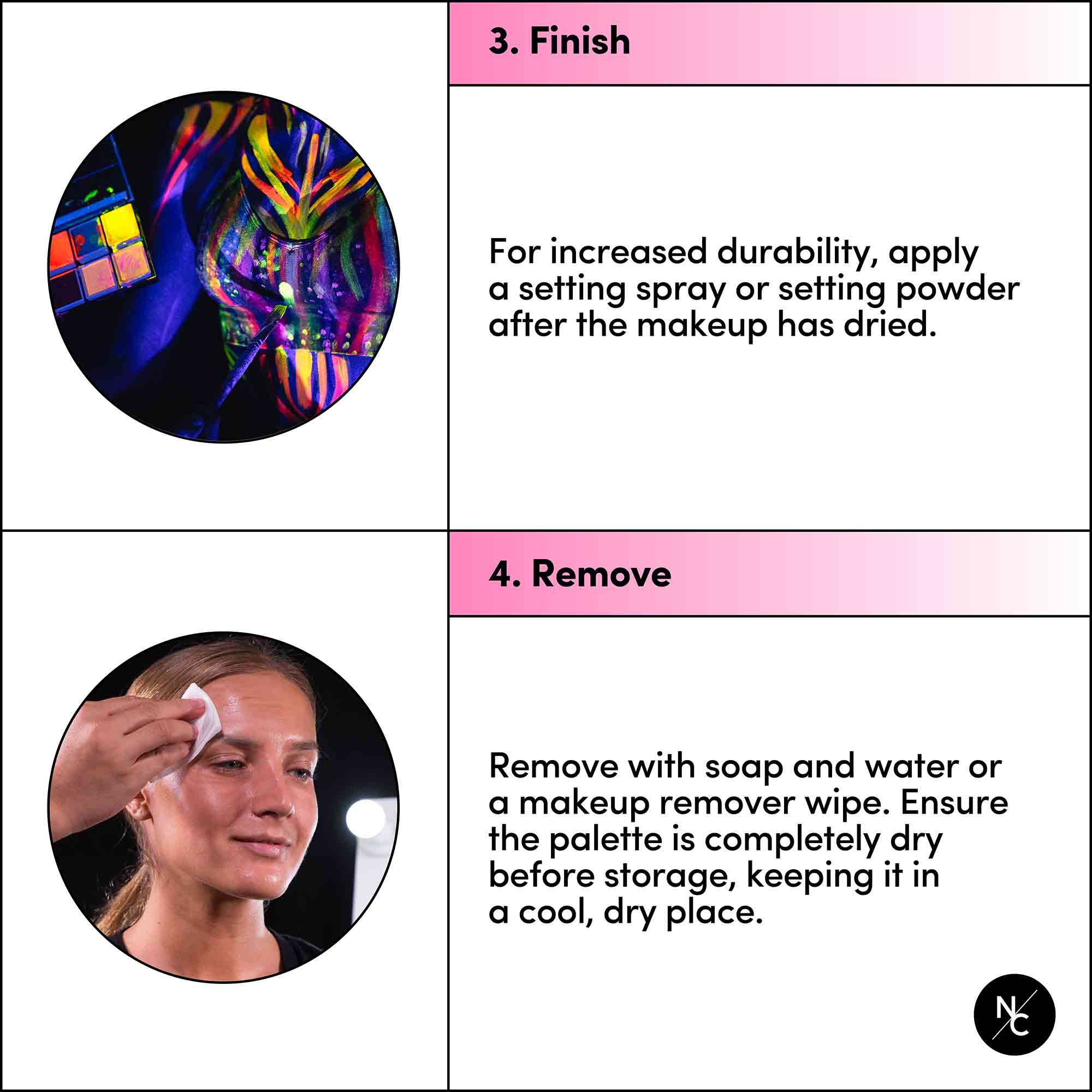 12 Color UV Water Activated Glow Body Paint Palette - Safe & Vibrant for Face & Body Art, Halloween, Cosplay & Festival Makeup