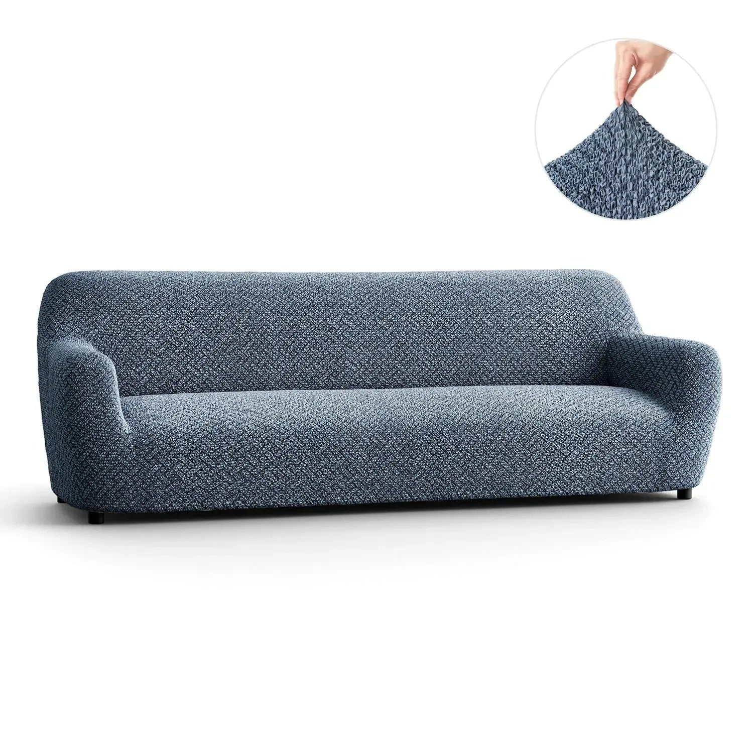 4 Seater Sofa Slipcover - Soft Microfiber Fabric with Stylish Prints - Perfect for Living Room, Family Room & Home Decor