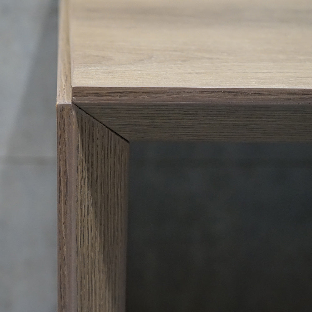 LOGAN Executive Desk 150cm Reversible - Warm Oak & Black Finish - Modern Office Desk for Home & Workspace