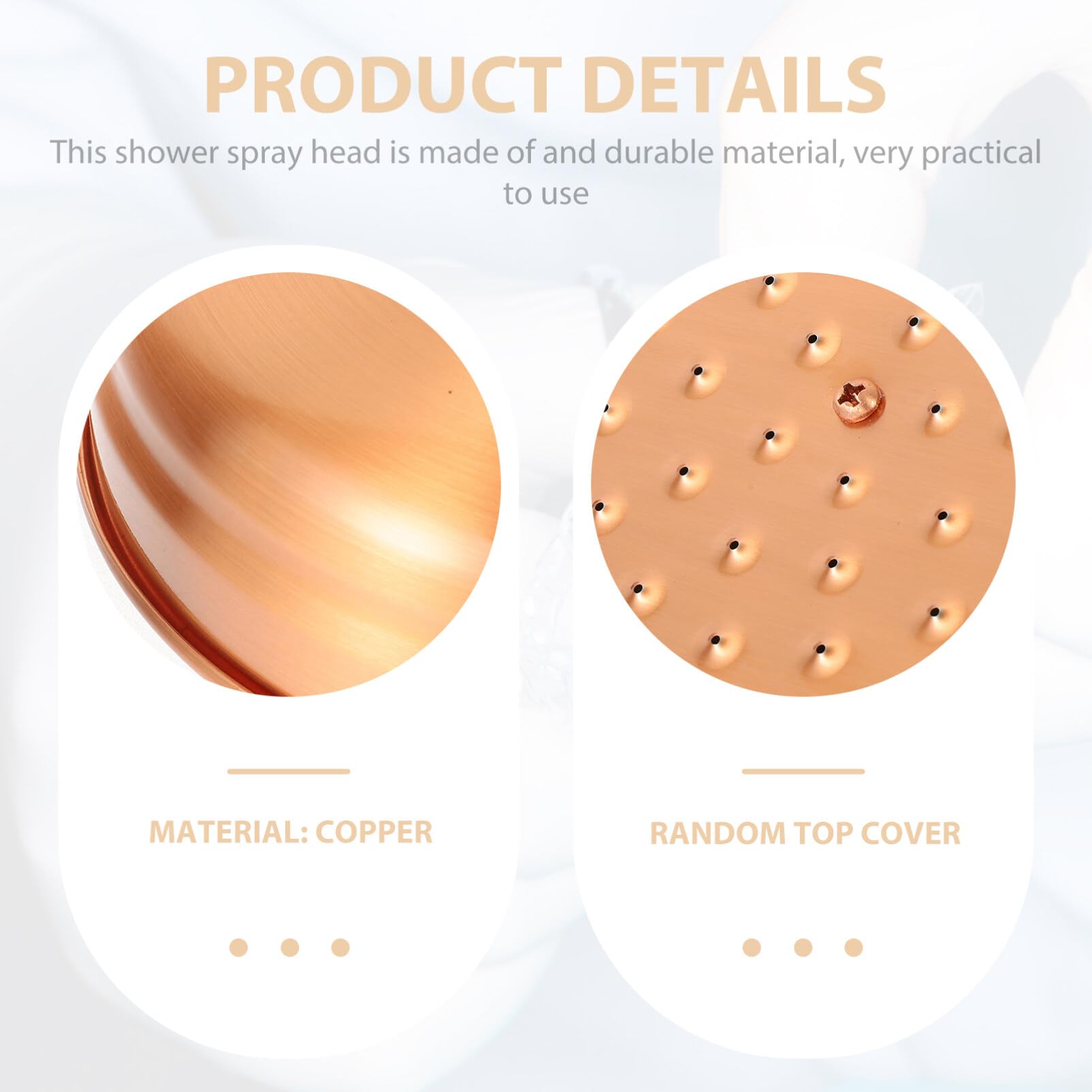Antique Copper High Pressure Rainfall Shower Head - Cabilock 1-Piece Bathroom Shower Nozzle with Luxury Spa Experience for Relaxation & Modern Home Decor